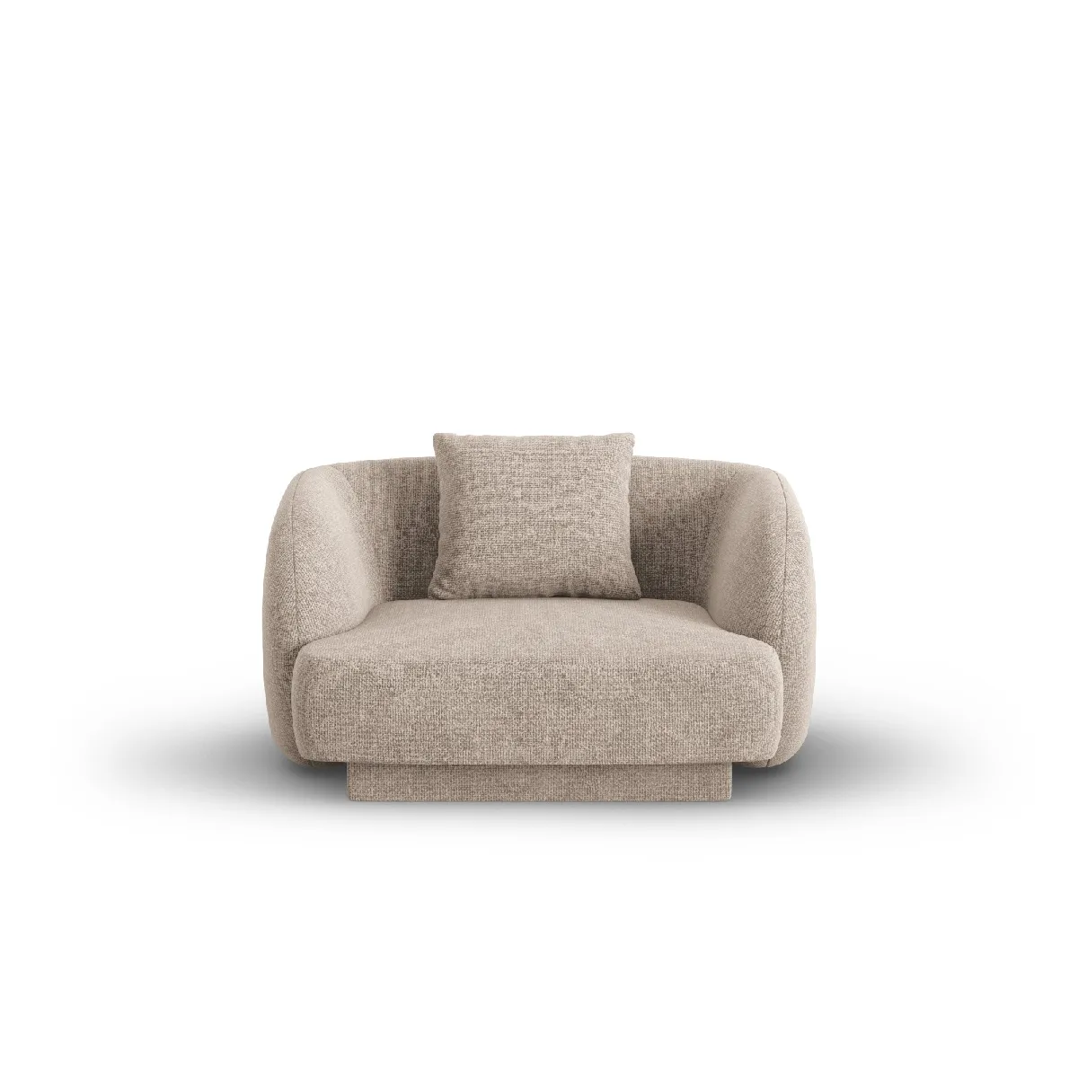Cosmopolitan design Fauteuil Tulum en chenille - Beige Cosmopolitan design Fauteuil Tulum en chenille - Beige
