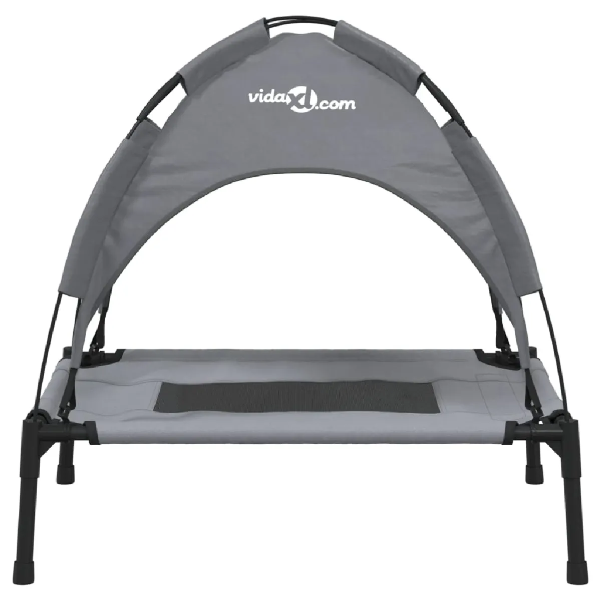 Comparer les prix de Lit pour chien panier canapé confortable avec auvent tissu oxford et acier anthracite 02_0043063