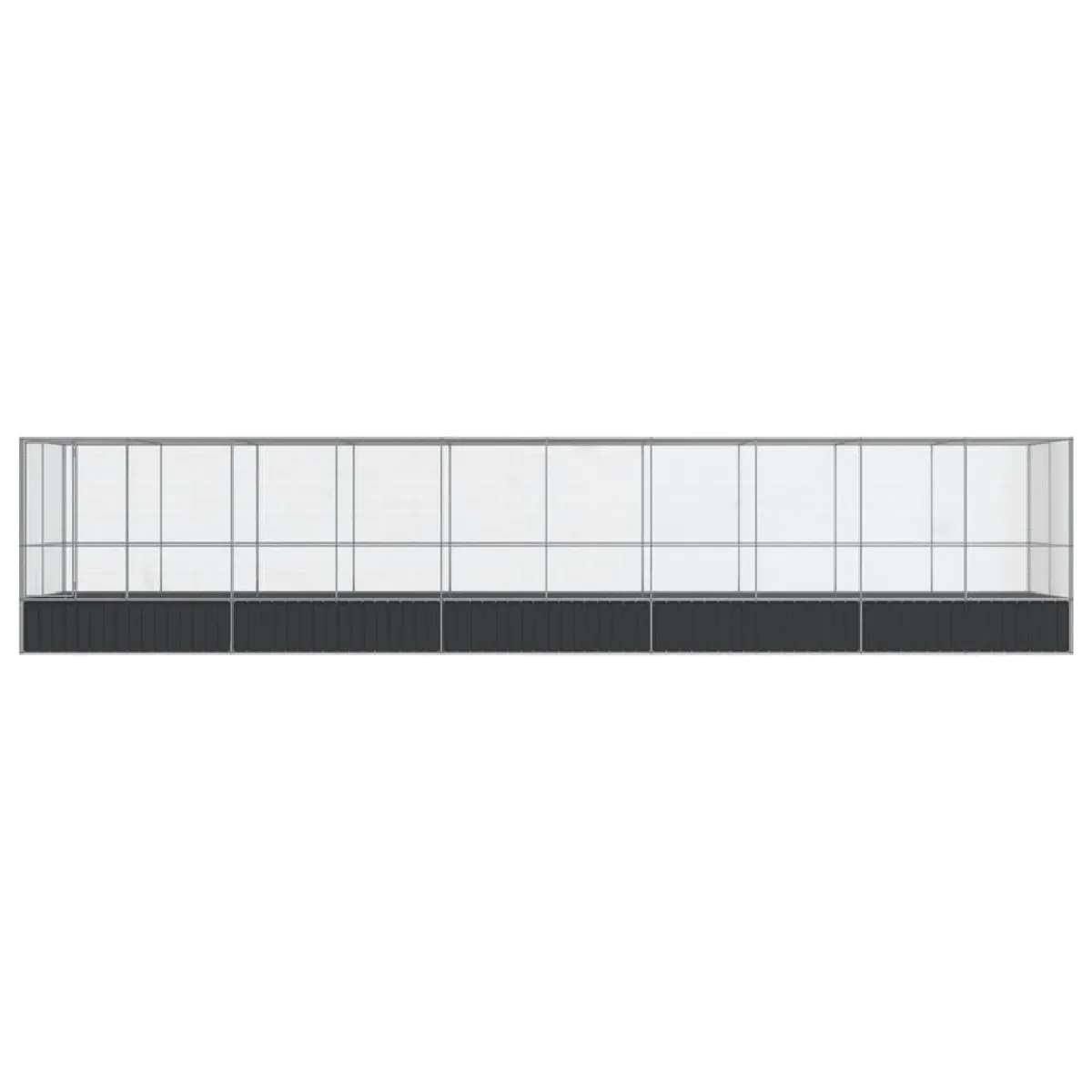 Meilleurs prix pour Volière cage à oiseaux avec extension argenté 1039 x 207 x 212 cm acier Argent 02_0045643