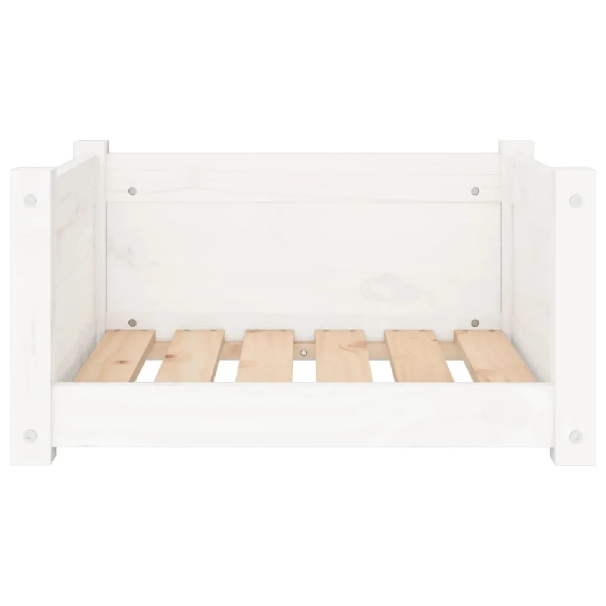 Meilleurs prix pour Lit pour chien panier canapé confortable 55,5 x 45,5 x 28 cm bois massif de pin blanc 02_0042703