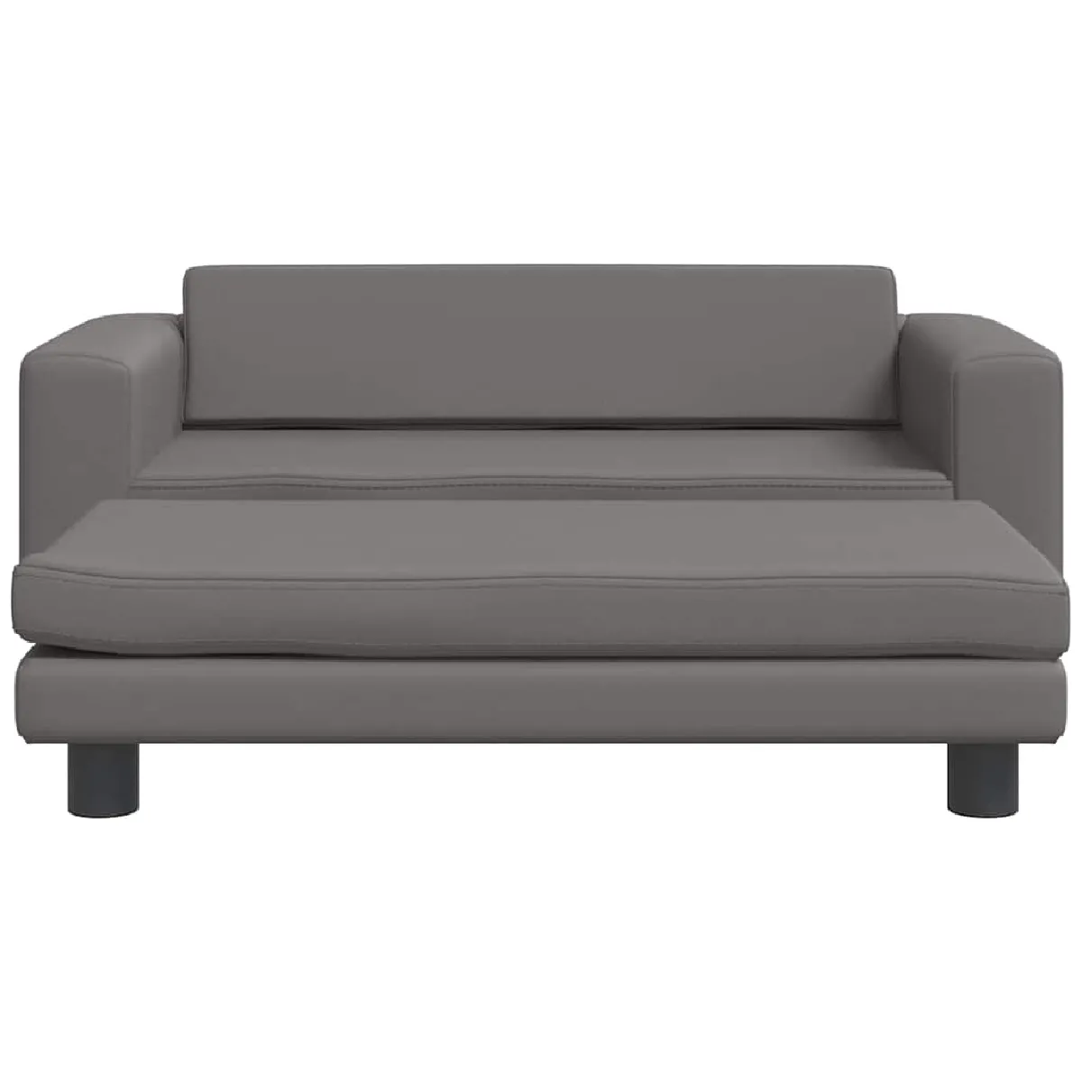Comparer les prix de Lit pour chien panier canapé confortable avec extension 100 x 50 x 30 cm similicuir gris 02_0043065