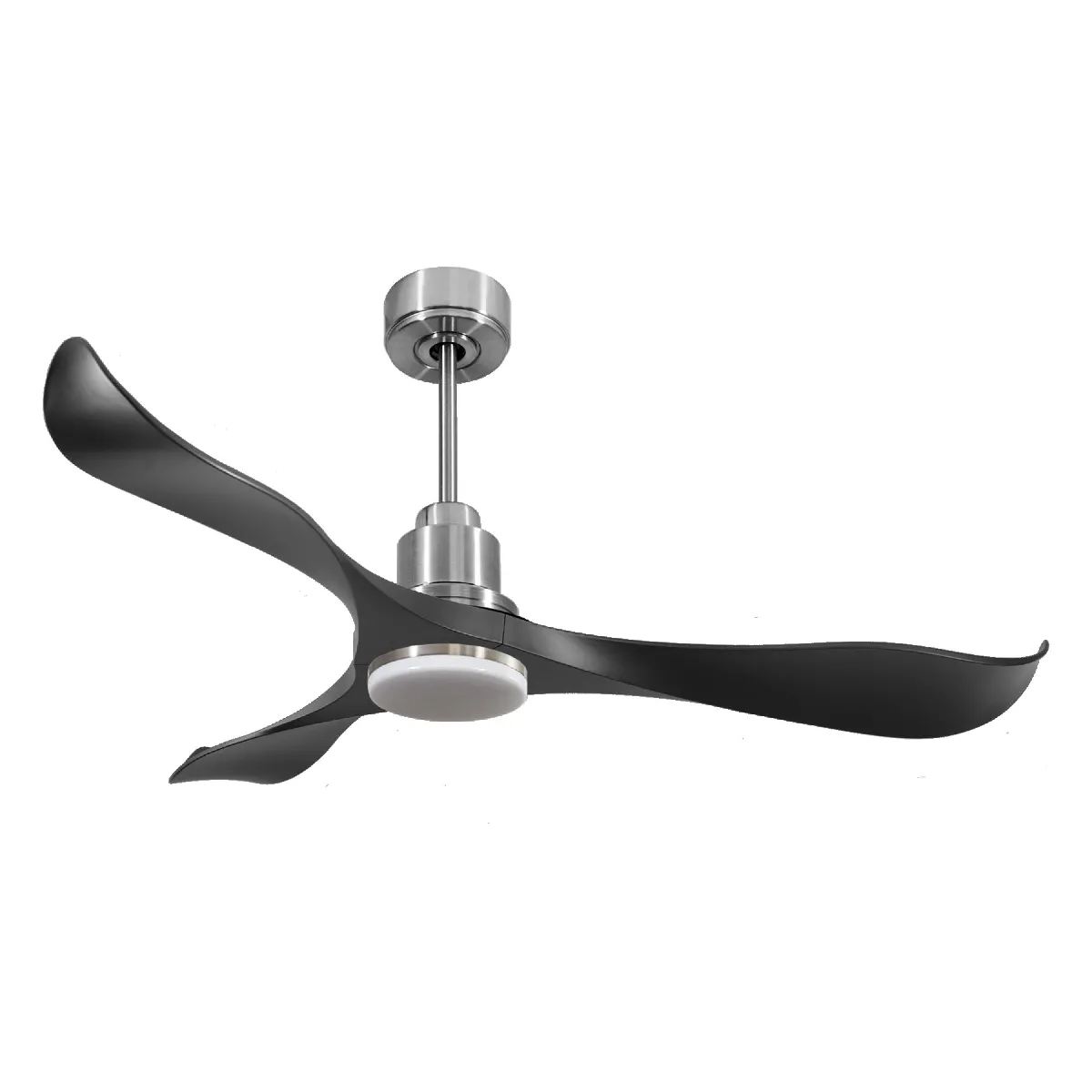 Ventilateur de plafond Réversible Thermostat Dimmable Wifi Moteur à courant continu Toits en pente Télécommande Lumière à trois tons Adaptateur 23 Lames - vue 3