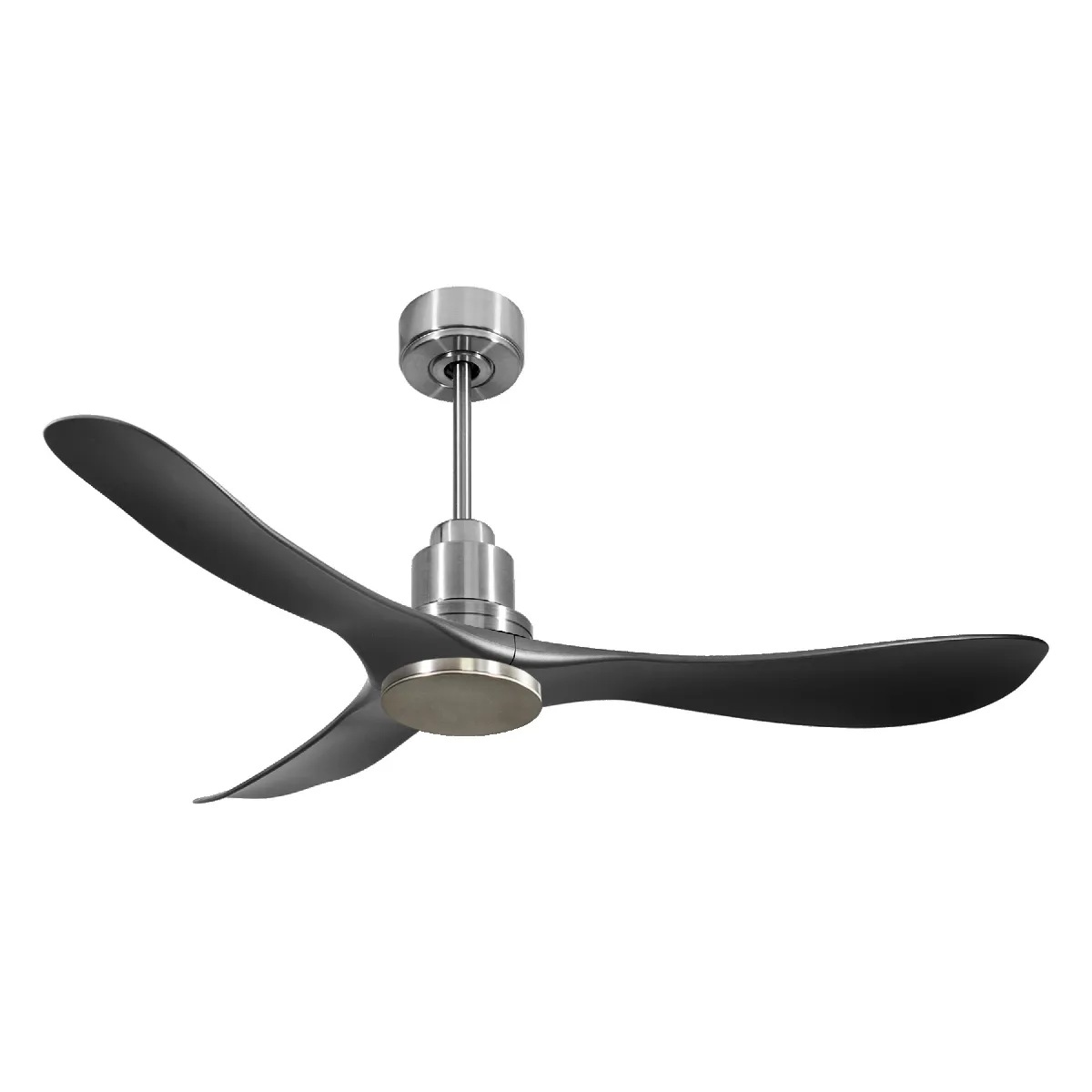 Ventilateur de plafond Réversible Thermostat Wifi Moteur à courant continu Toits en pente Télécommande Hypersilence Mémoire