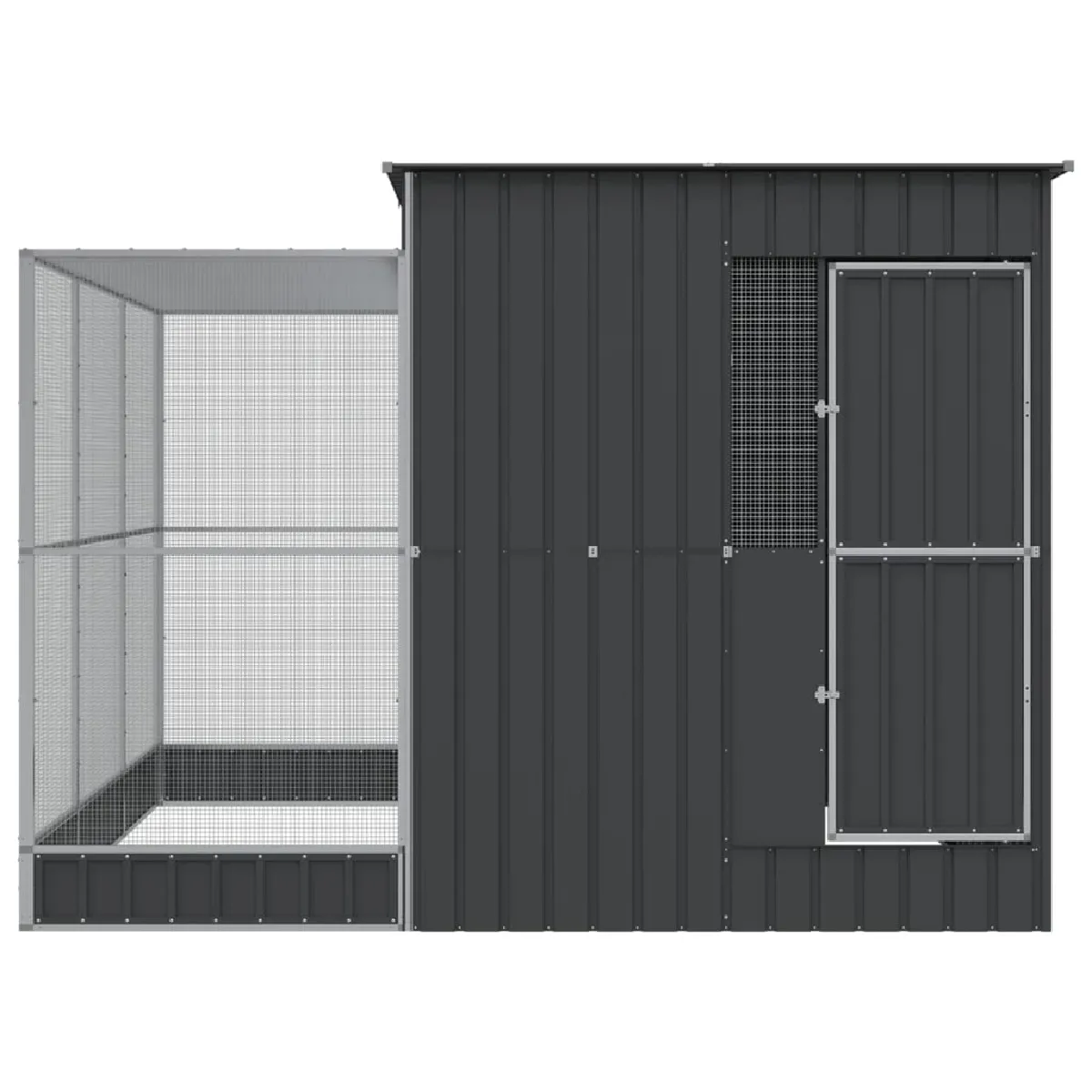 Meilleurs prix pour Volière cage à oiseaux avec extension argenté 290 x 303 x 216 cm acier Argent 02_0045652