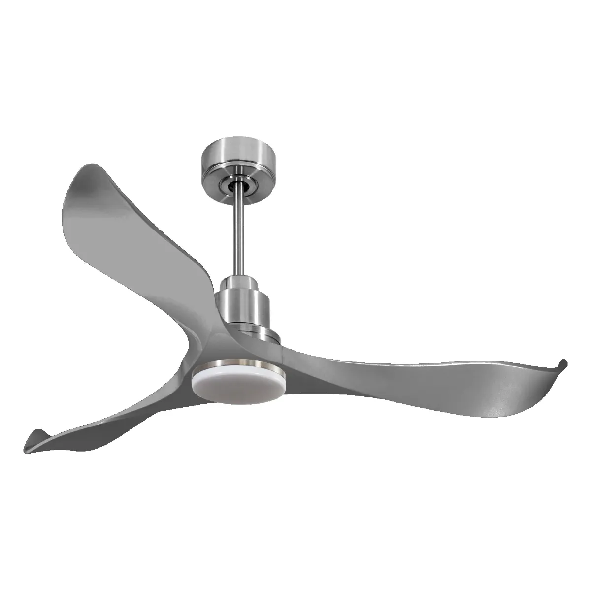 Ventilateur de plafond Réversible Thermostat Dimmable Wifi Moteur à courant continu Toits en pente Télécommande Lumière à trois tons Hypersilence Mémoire