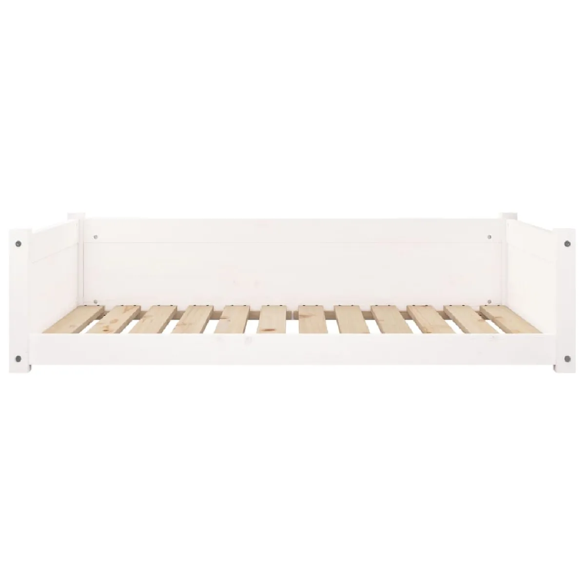 Comparer les prix de Lit pour chien panier canapé confortable 105,5 x 75,5 x 28 cm bois de pin solide blanc 02_0042633