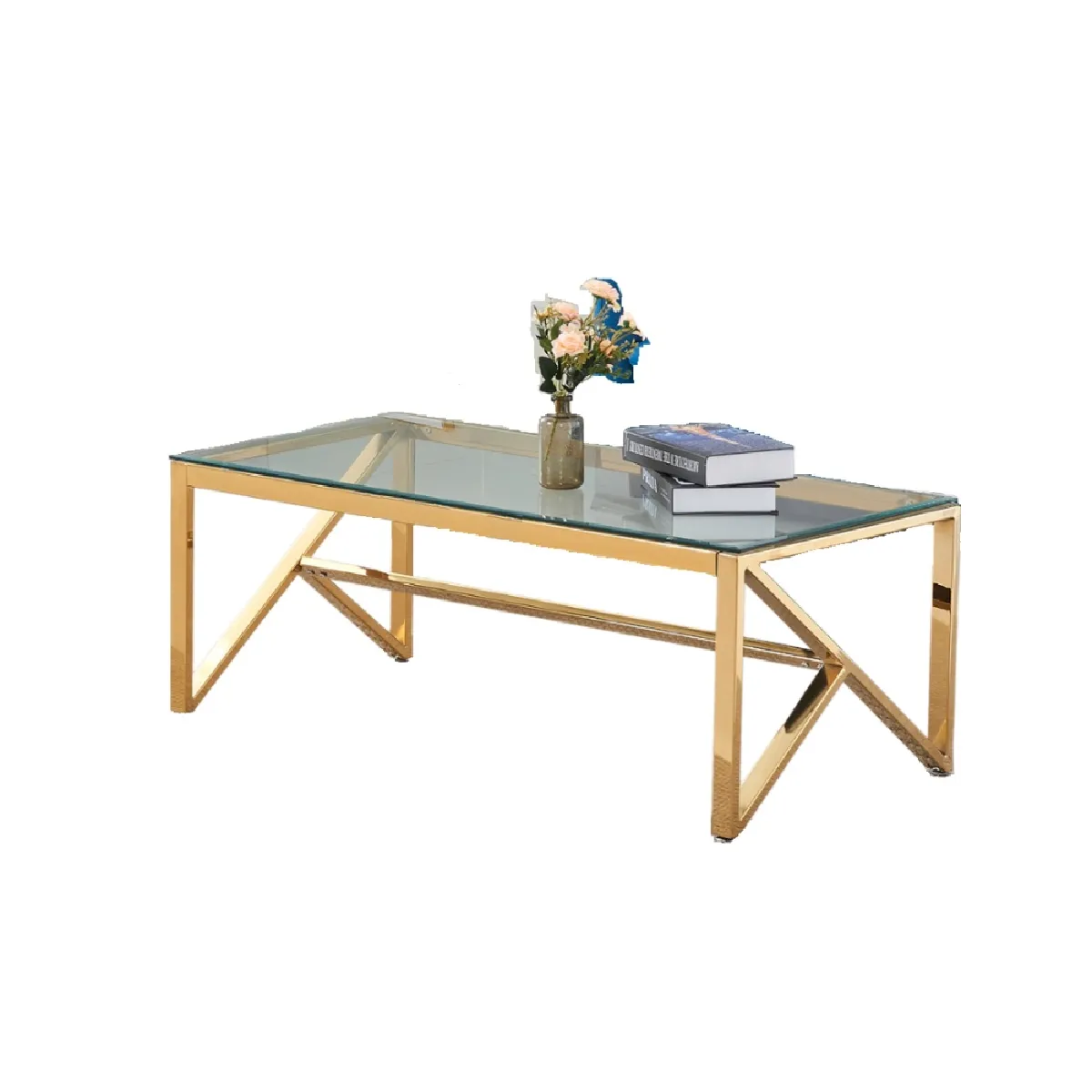 Meilleurs prix pour Table Basse Majestique Gold 120x60x45 Cm
