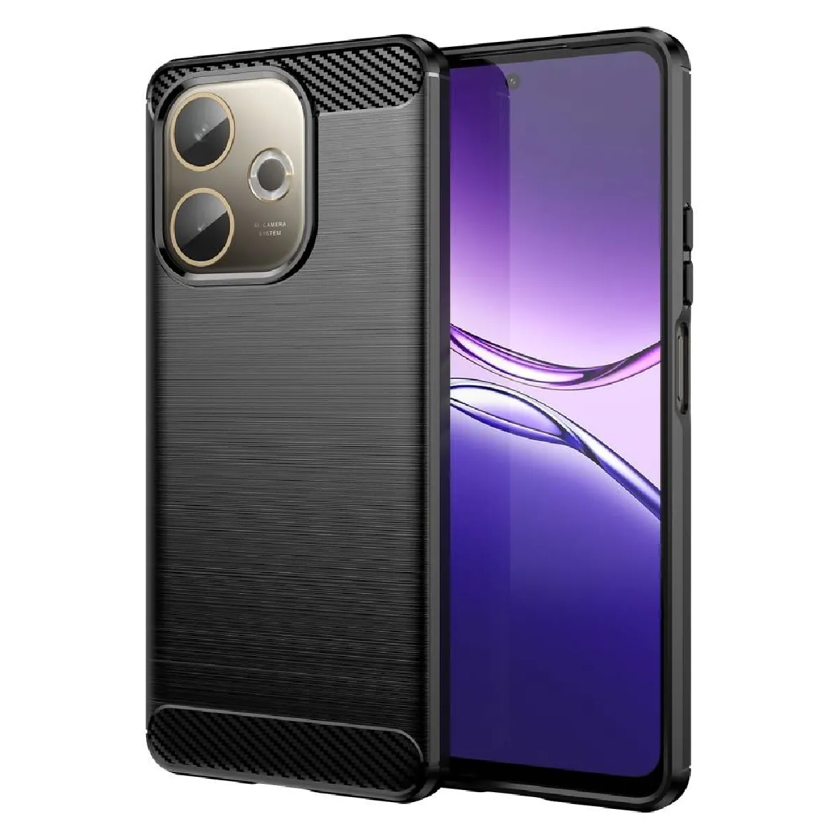 Htdmobiles Noir Coque Oppo A5 Pro 4G / 5G - Carbone