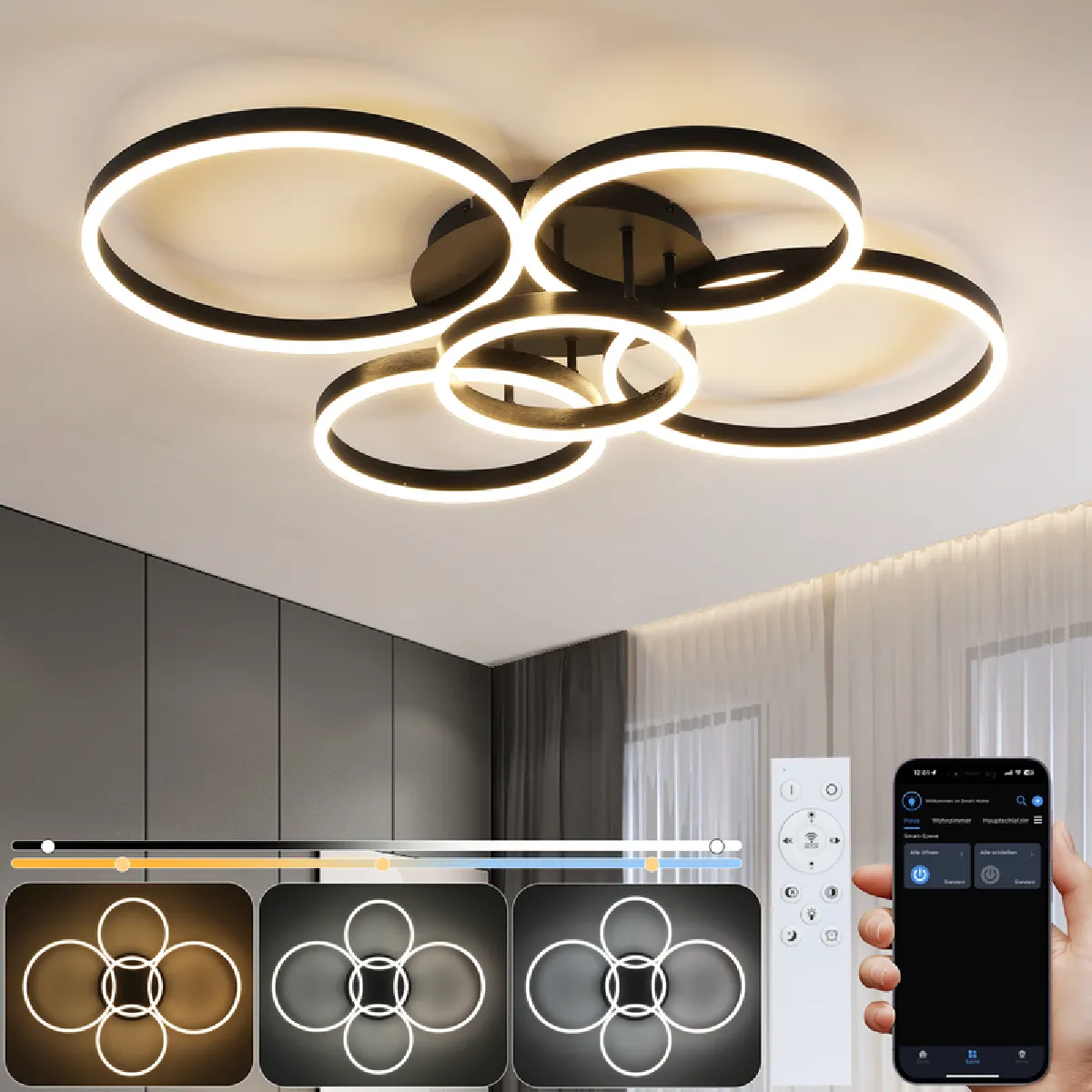 Nettlife Plafonnier LED rond connecté