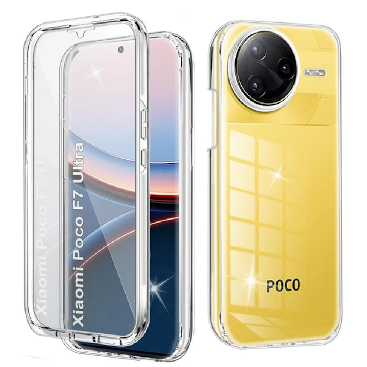 Htdmobiles Coque Intégrale 360 Avec Film Écran Xiaomi Poco F7 Ultra 5G - Transparent