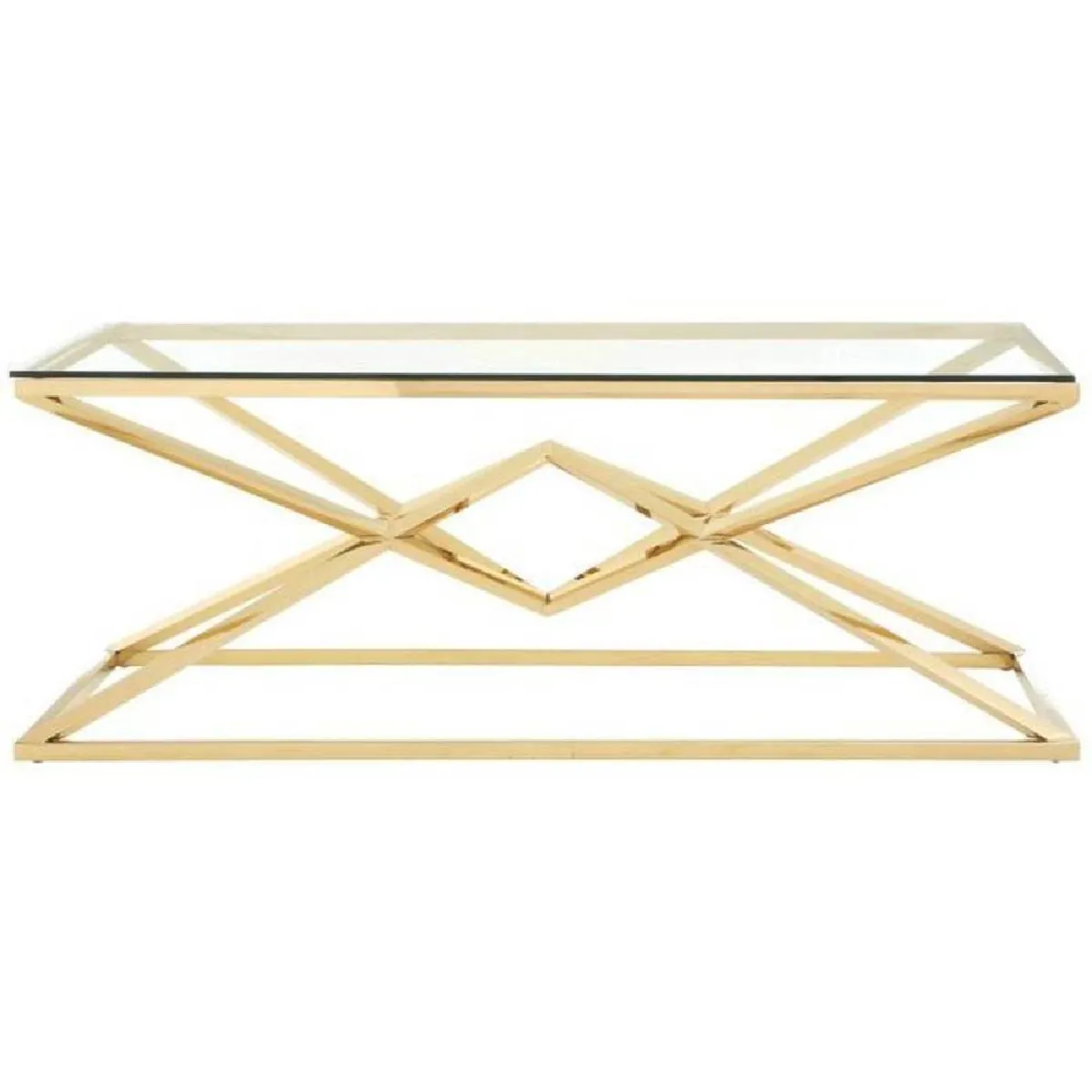 Meilleurs prix pour Table Basse Pyramide Gold 120 Cm