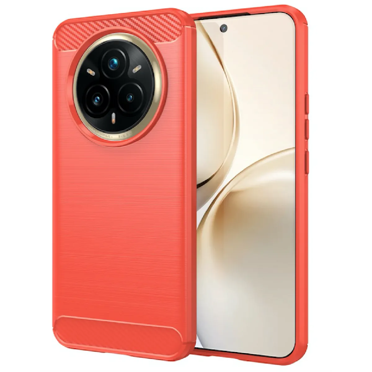 Htdmobiles Rouge Coque En Silicone Et Verre Realme 14 Pro+ 5G