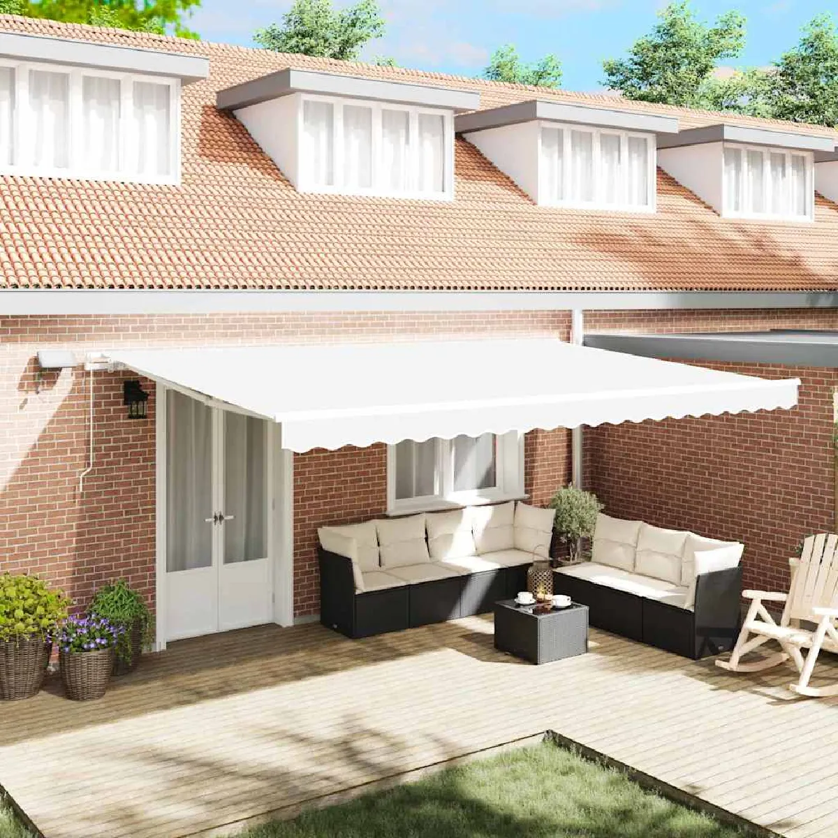 Vidaxl Auvent rétractable 500 × 350 cm