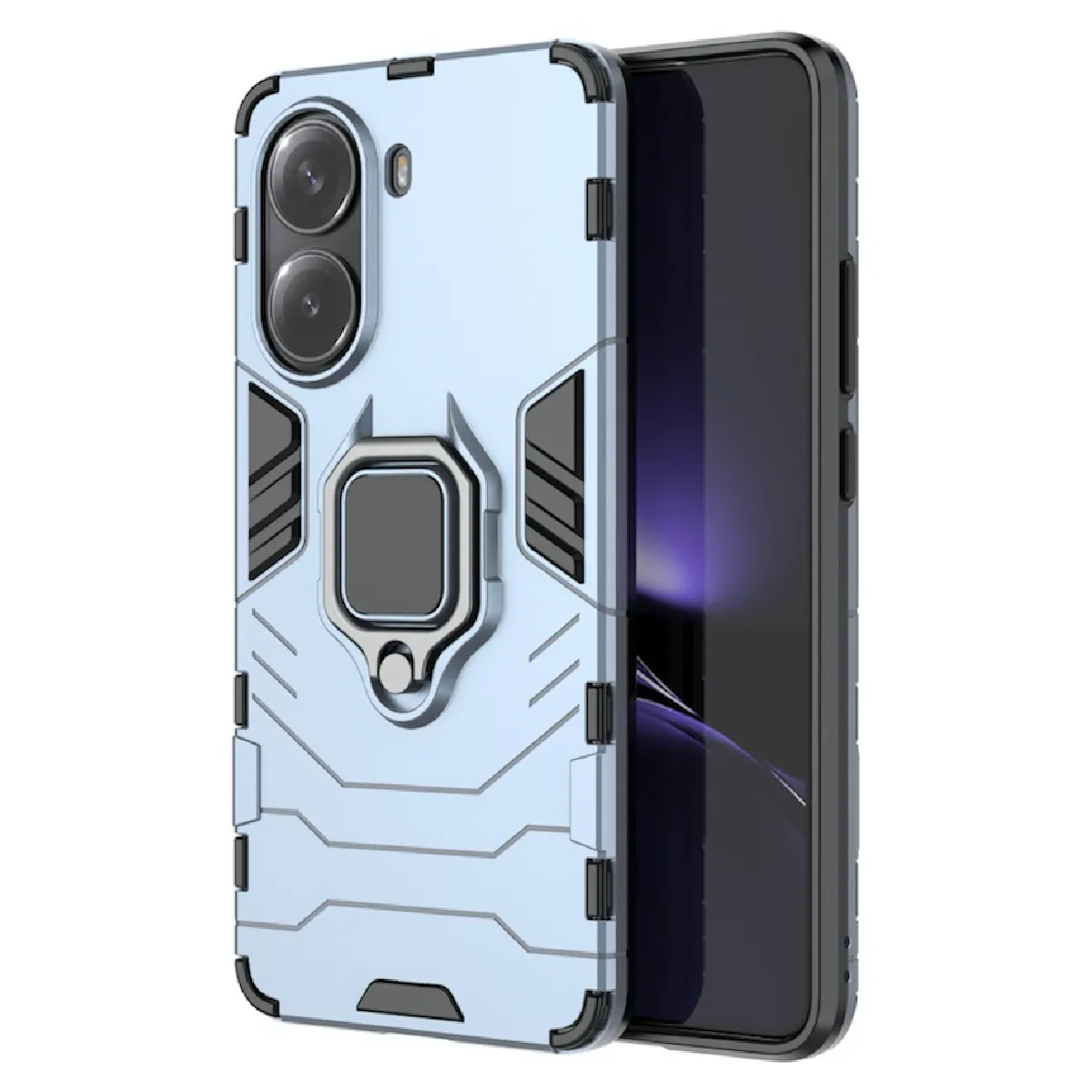 Htdmobiles Bleu Coque Antichoc Avec Verre Trempé Xiaomi Poco X7 Pro 5G - Foncé