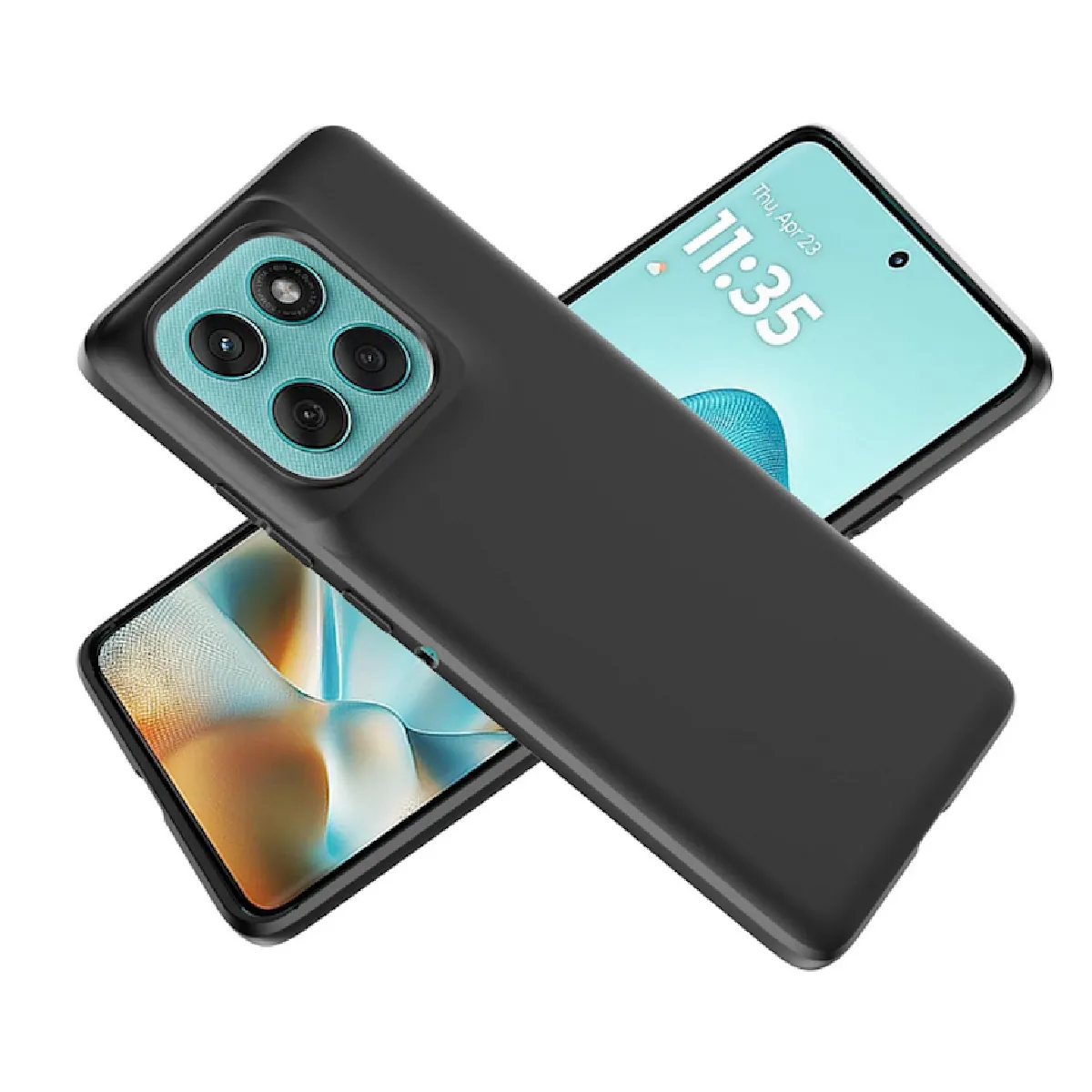 Htdmobiles Noir Coque En Gel/Silicone Motorola Edge 60 / Edge 60 Fusion 5G