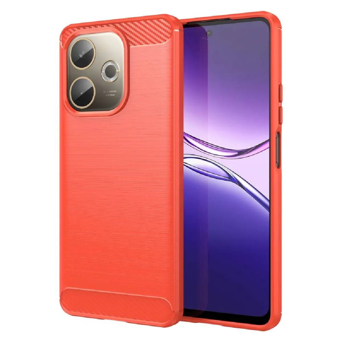 Htdmobiles Rouge Coque En Silicone Oppo A5 Pro 4G / 5G - Carbone