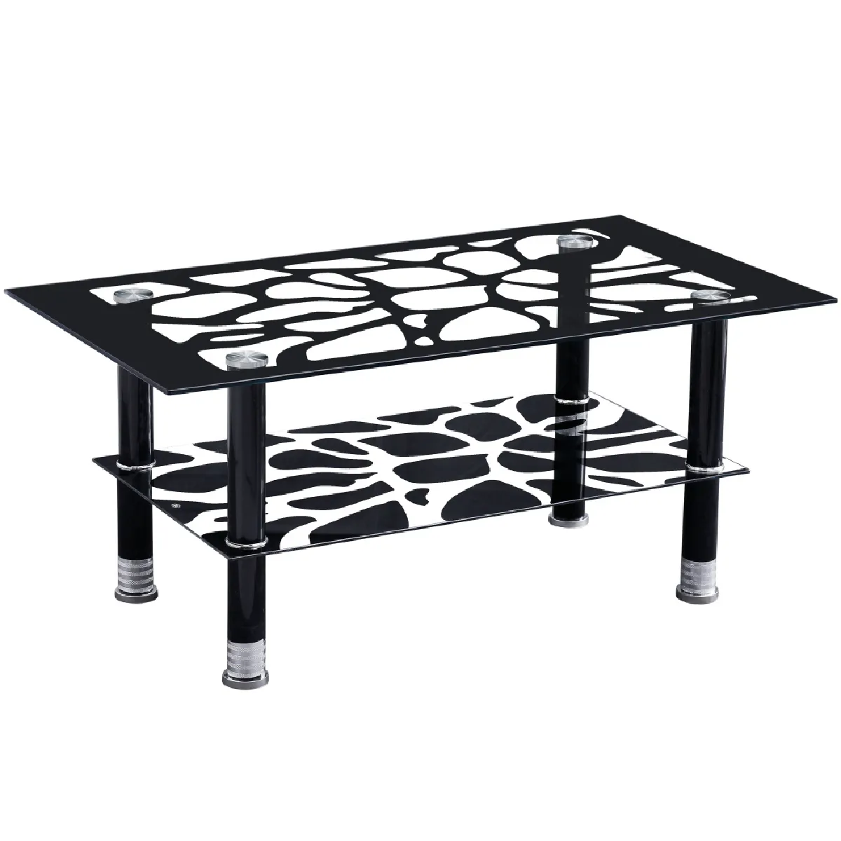 Comparer les prix de Table Basse Carinne Noir 100x55x43 Cm