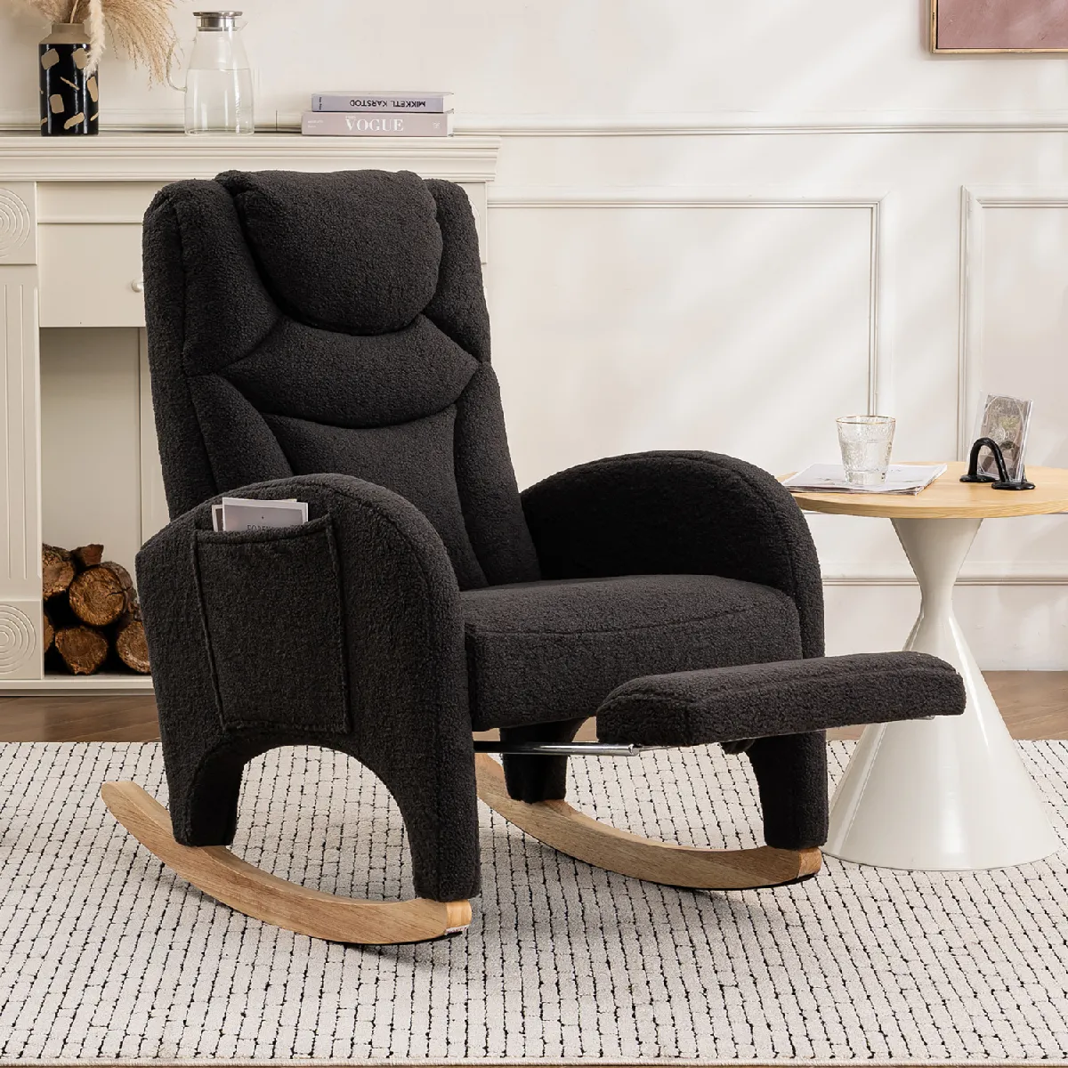 Okwish Fauteuil à bascule relax - Gris foncé Okwish Fauteuil à bascule relax - Gris foncé