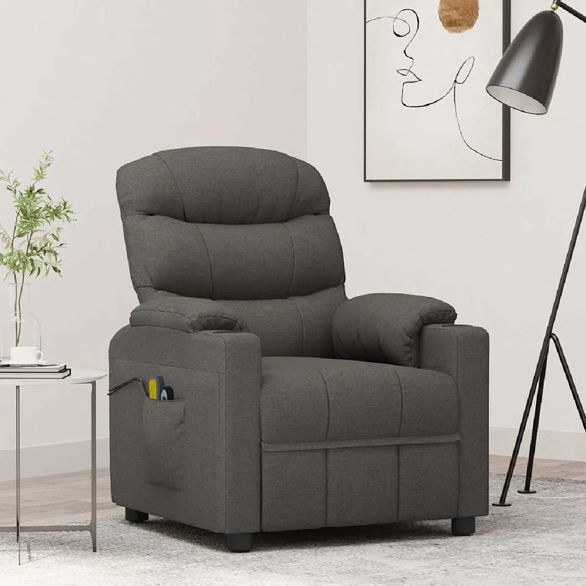 vidaXL Fauteuil électrique de massage Tissu - vue 10