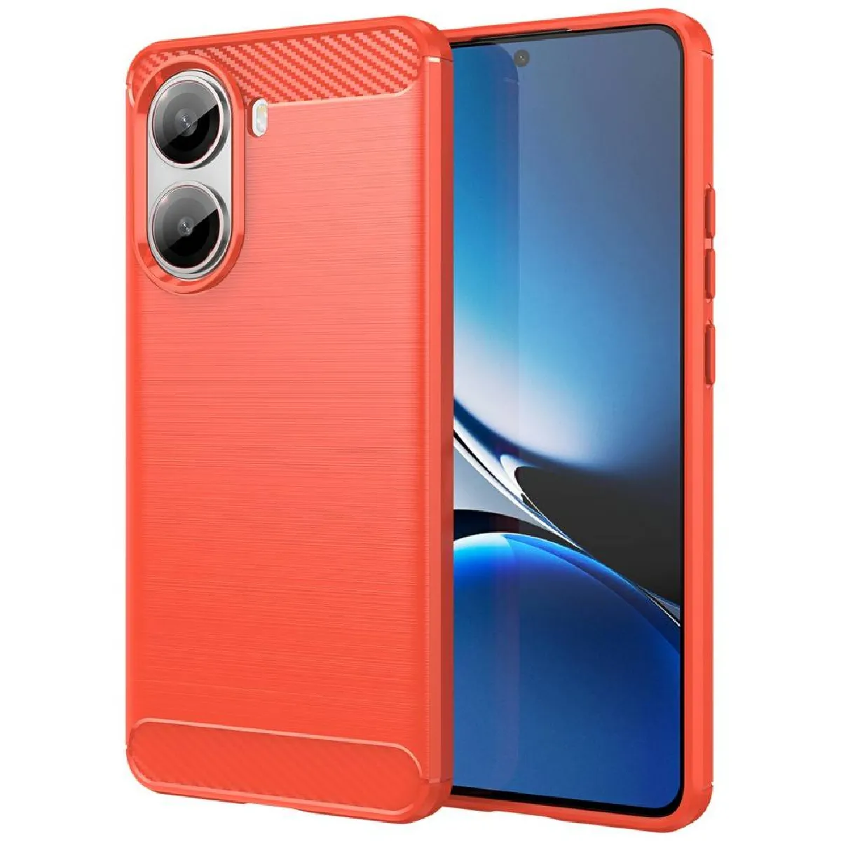 Htdmobiles Rouge Coque En Silicone Et Gel Xiaomi Poco X7 Pro 5G - Carbone