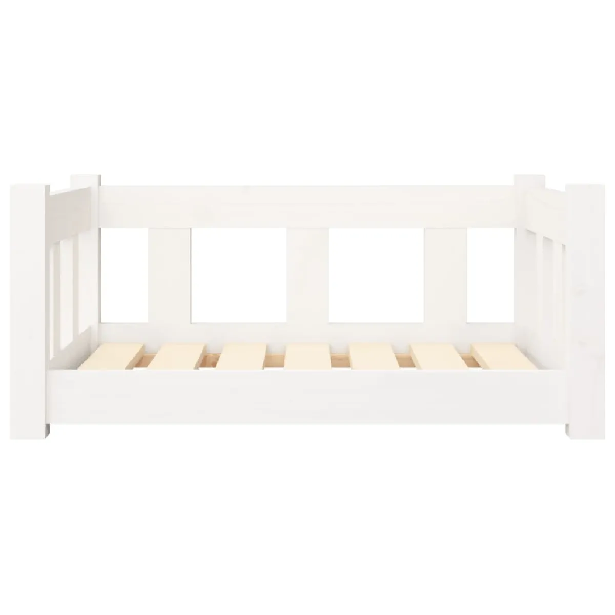 Meilleurs prix pour Lit pour chien panier canapé confortable 65,5 x 50,5 x 28 cm bois de pin solide blanc 02_0042763