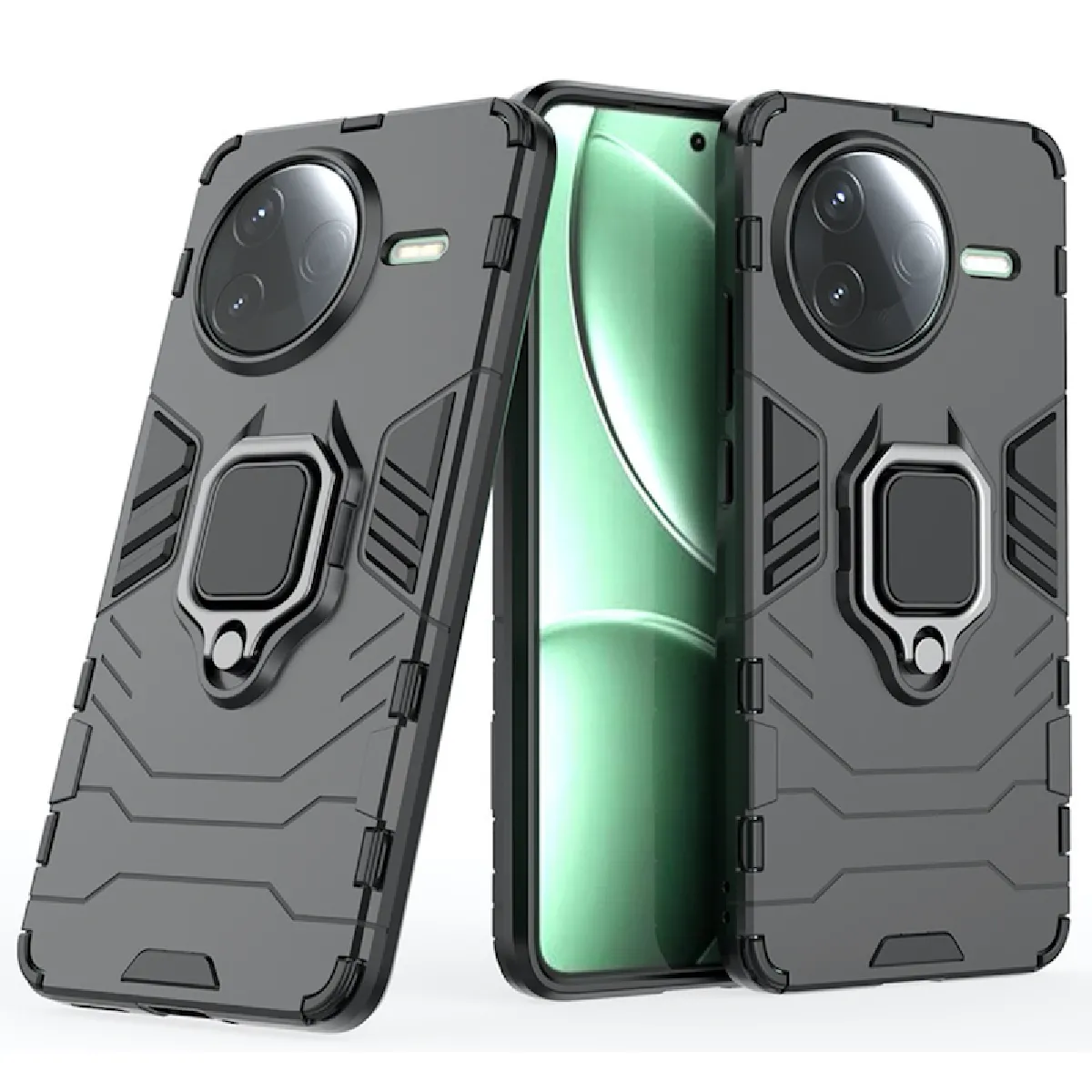 Htdmobiles Noir Coque Rigide Antichoc Avec Verre Trempé Xiaomi Poco F7 Pro 5G