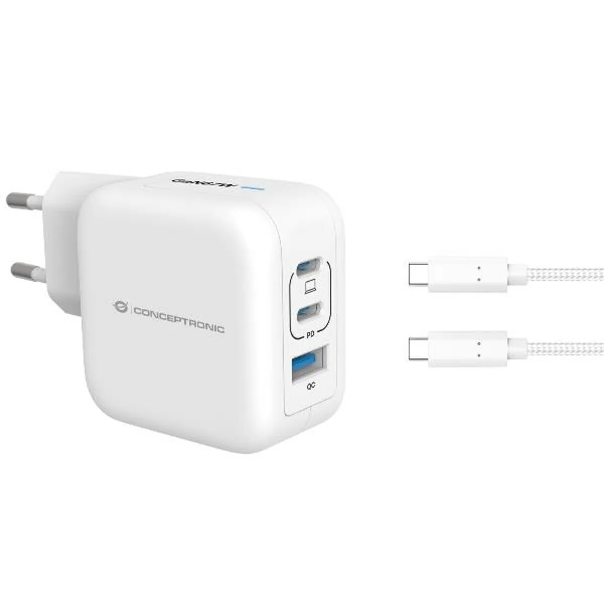 Conceptronic Chargeur Secteur 3 Ports - 67 W