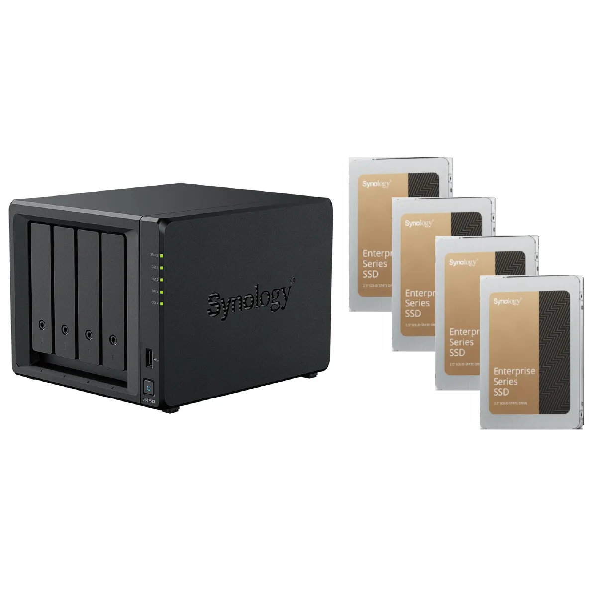 Stockage r&eacute;seau - Synology - Bundle DS425+ avec 4x SSD SAT5221 3.84To