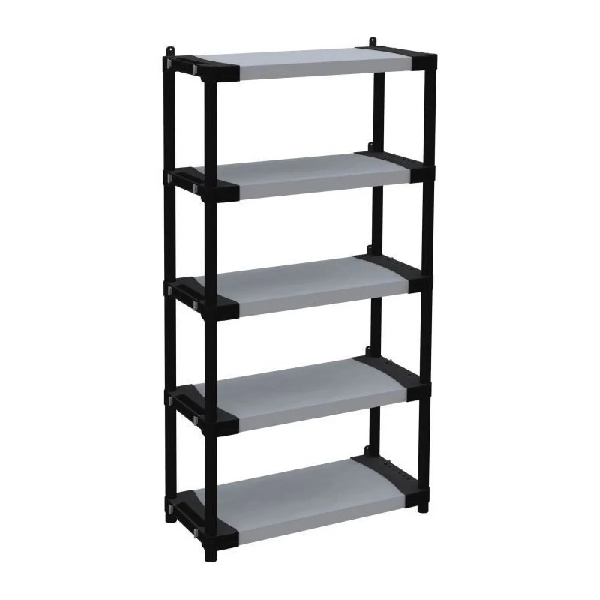 Tood Noir Étagère 5 Tablettes Colonne