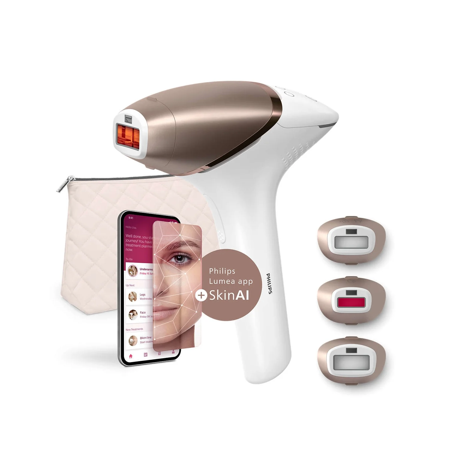 Philips BRI973/00 - Blanc or rose