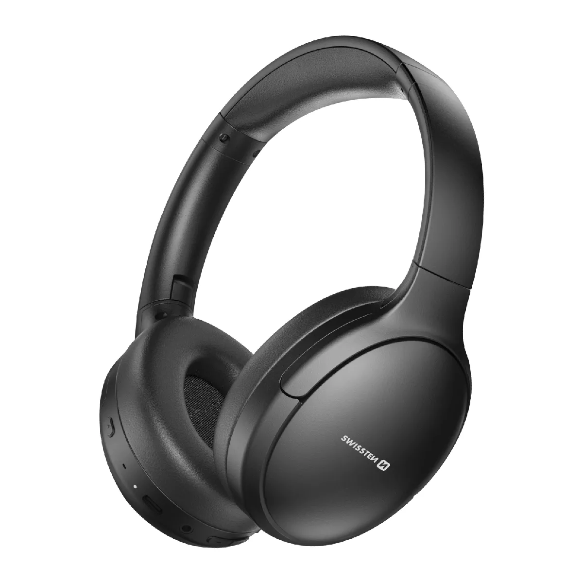 Swissten - Casque Bluetooth 5.3 - Réduction Active du Bruit - Pliable - Noir - Image 3