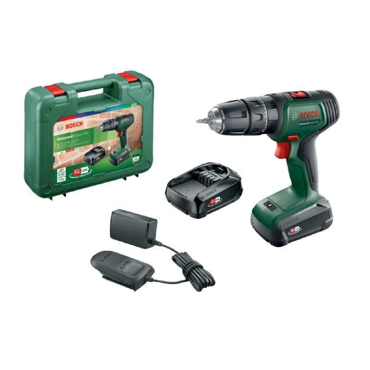 Bosch Perceuse Visseuse a Percussion Universal Impact 18V + x2 Batteries 2 0 Ah et Chargeur - vue 4