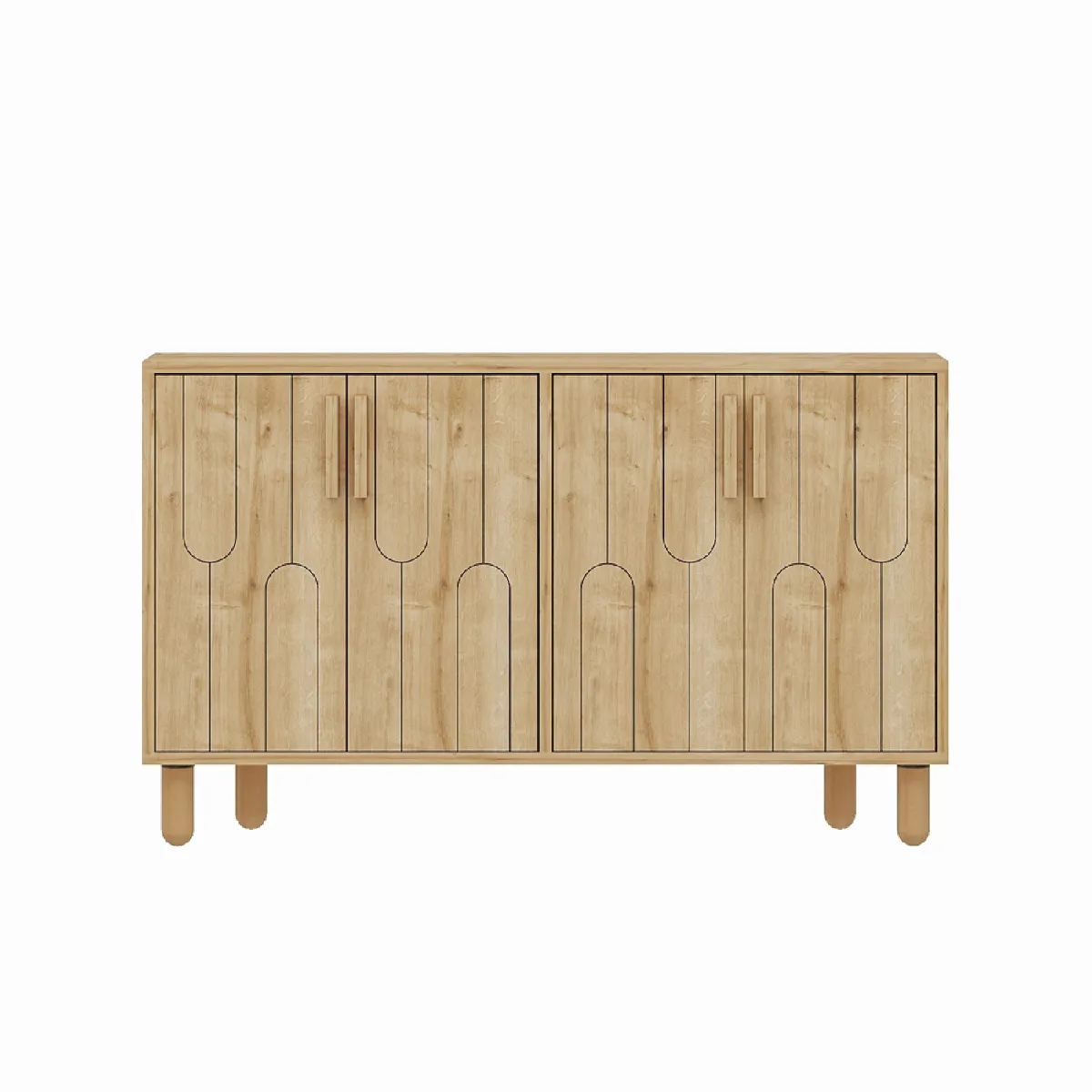 Buffet 4 portes aspect bois design graphique120x73cm VINCI Buffet 4 portes aspect bois design graphique120x73cm VINCI