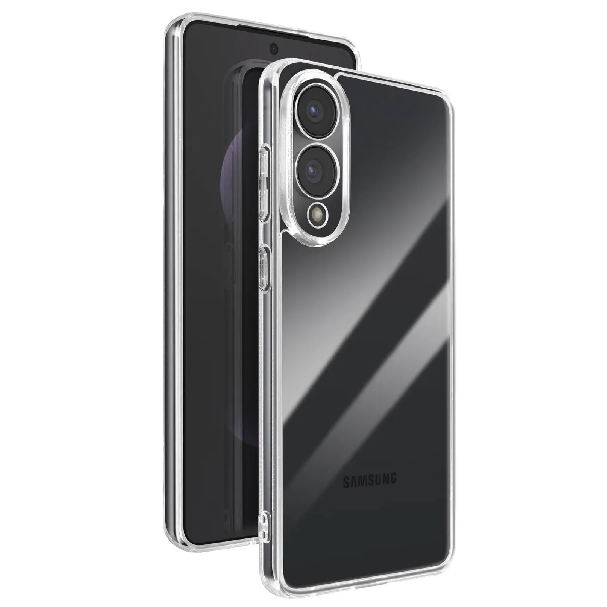 Avizar Coque Pour Samsung Galaxy S25 Edge Silicone Souple Transparent