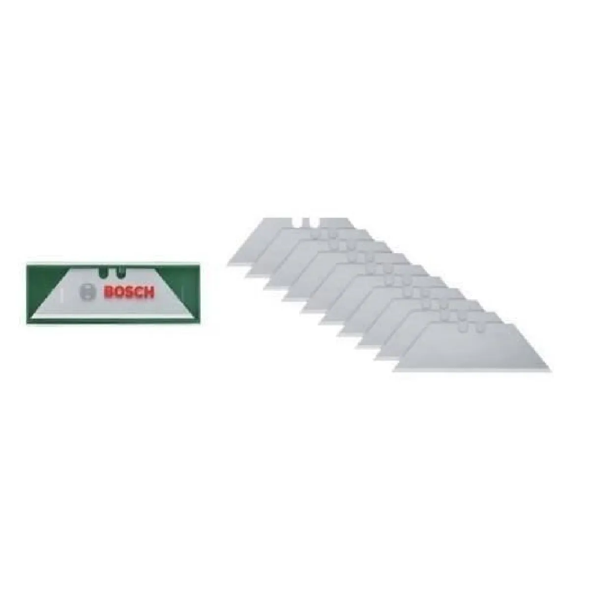 Bosch Set de 10 lames trapézoidales pr couteau pliant pr travaux de découpe acier SK5 coffret de rangement - vue 2