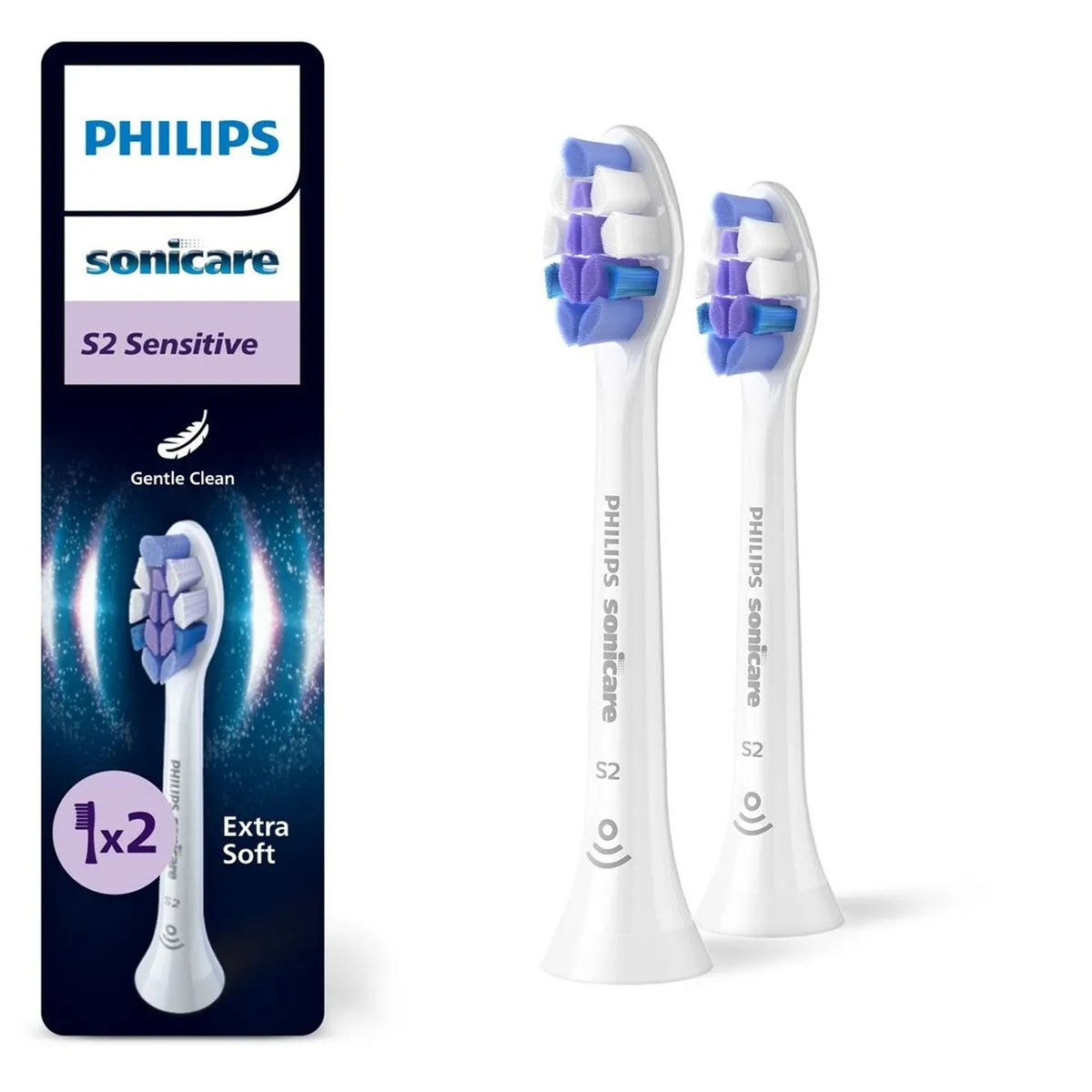 Philips tête de rechange brosse à dents électrique S2 Sensitive - 2 unités