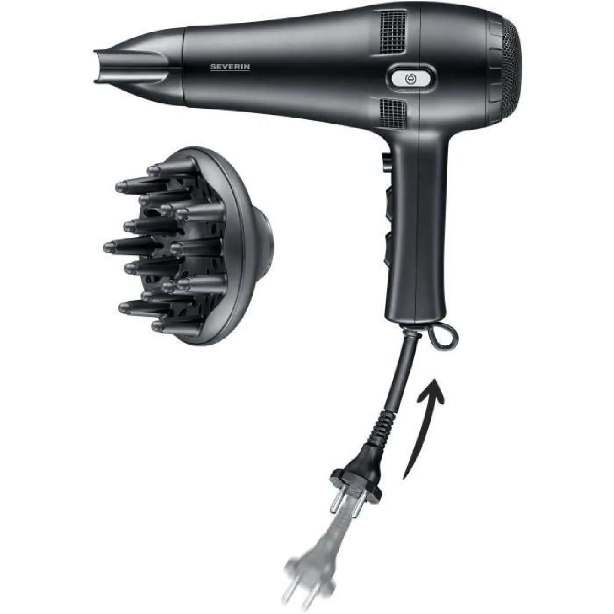 Sèche-Cheveux Severin HT 0165 – 2100 W, Câble Rétractable, 3 Températures - vue 5