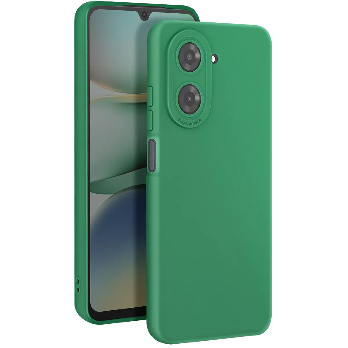 Avizar Vert Coque Pour Xiaomi Redmi A5 Silicone Lisse Bloc Caméra Protégé