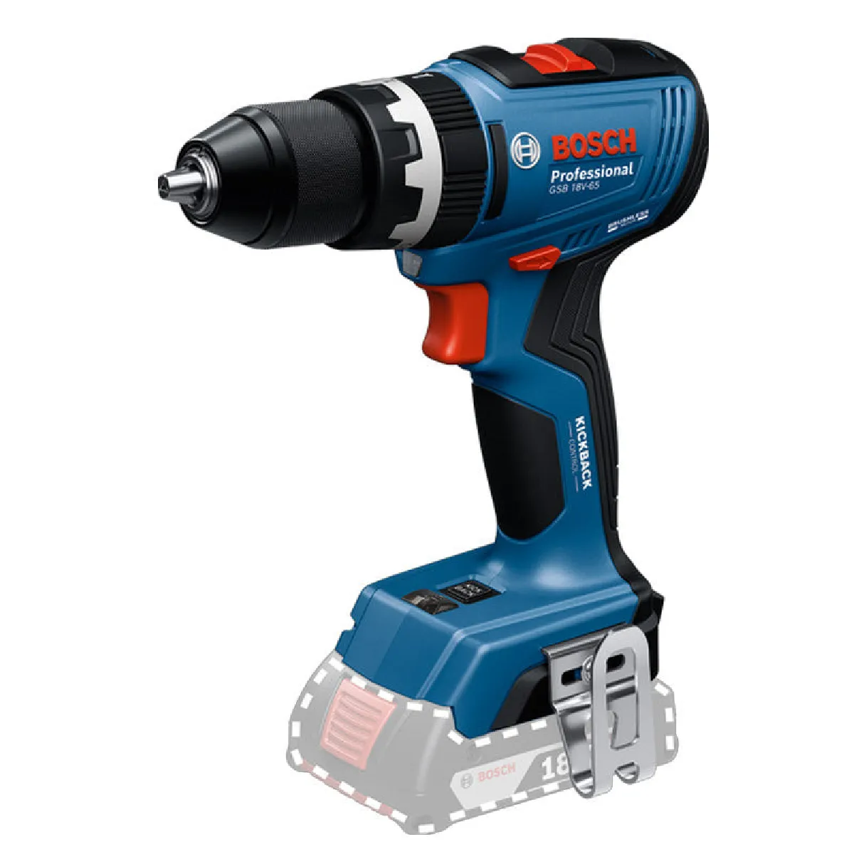 Perceuses visseuses à percussion sans fil BOSCH 06019N3300 GSB 18V 65 en carton sans batteries sans chargeur - vue 8