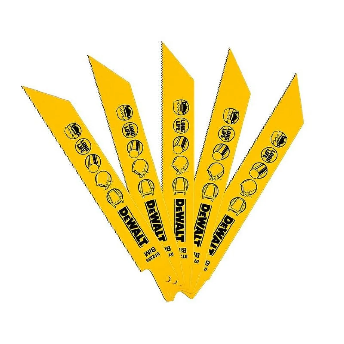Dewalt Lames De Scie Sabre Métal - Lot De 5