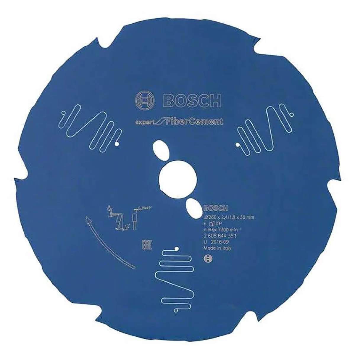Lame pour scie circulaire 260 x 30 x 1.8 mm Bosch Accessories 2608644351 Nombre de dents par pouce : 6 1 pc - vue 2