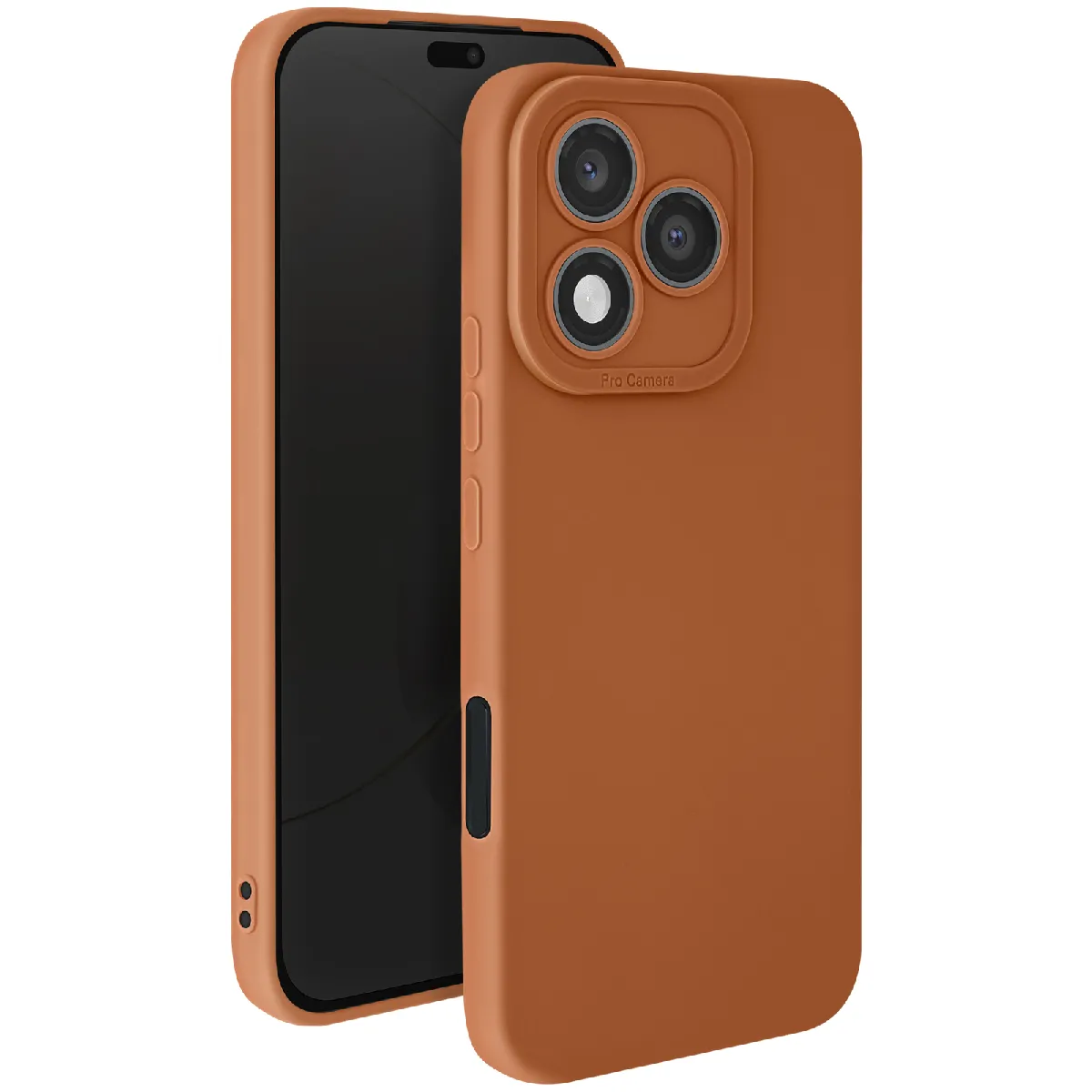 Avizar Marron Coque Pour Honor 400 Lite Silicone Lisse Bloc Caméra Protégé
