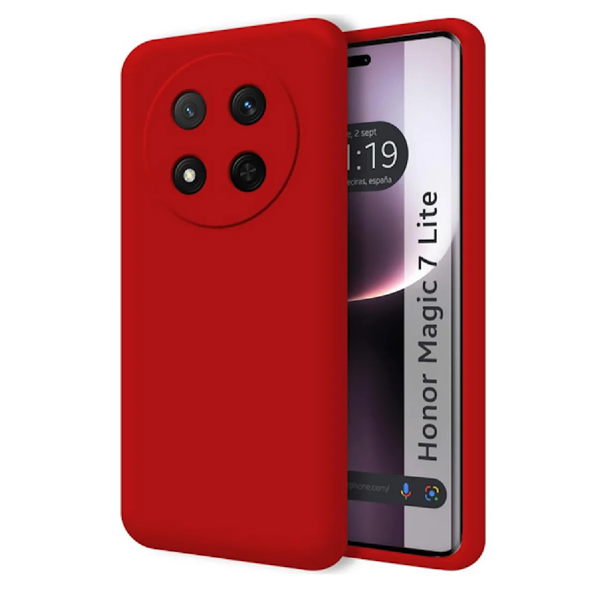 Htdmobiles Rouge Coque Gel/Silicone Avec Verre Trempé Honor Magic 7 Lite 5G