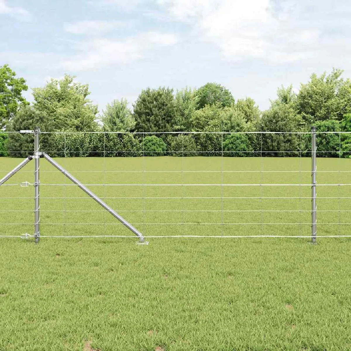 vidaXL Clôture en fil soudé avec pointes 25 x 0,8 m (l x h)