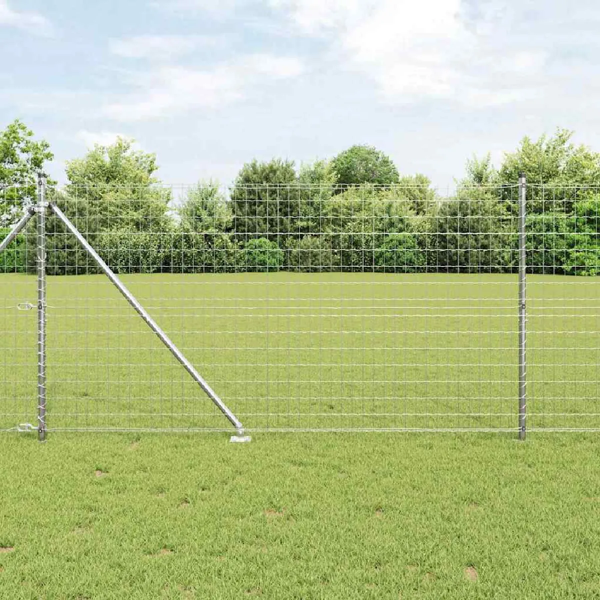 vidaXL Clôture en fil soudé avec pointes 10 x 1,2 m (l x h)