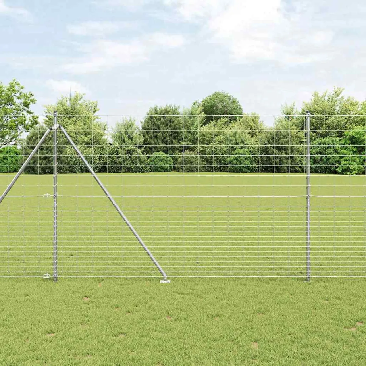 vidaXL Clôture en fil soudé avec pointes 25 x 1,6 m (l x h)
