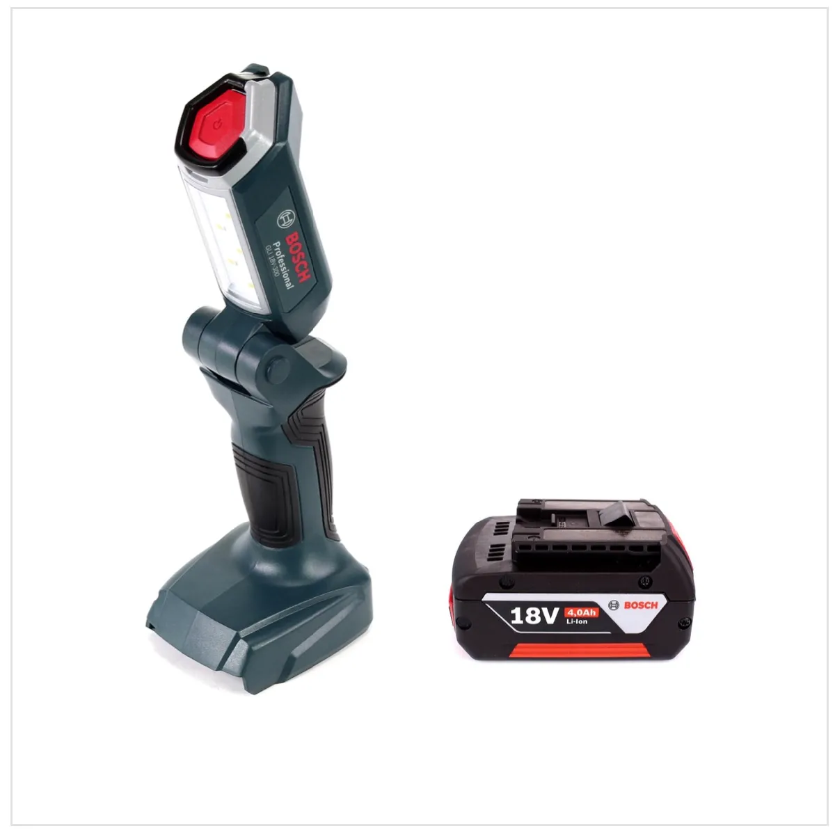 Bosch Professional GLI 18V 300 Lampe sans fil + 1x Batterie GBA 18 V 4 0 Ah sans Chargeur