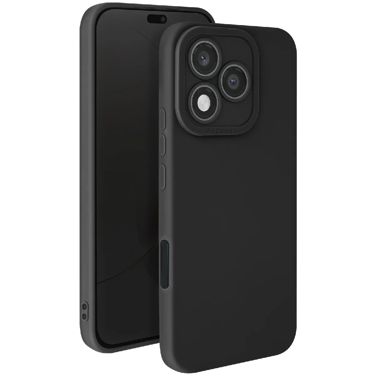 Avizar Noir Coque Pour Honor 400 Lite Silicone Lisse Bloc Caméra Protégé
