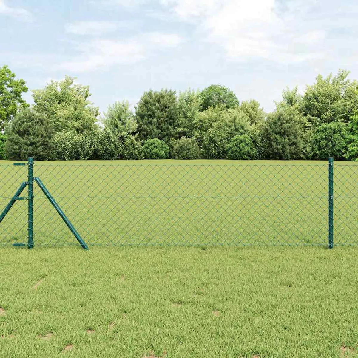 vidaXL Clôture en fil soudé pour sol 10 x 0,4 m (l x h)