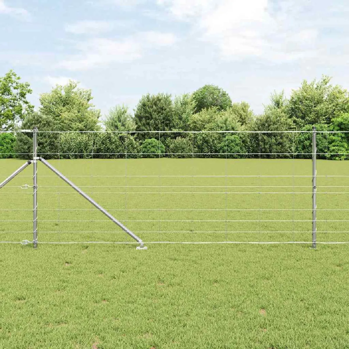 vidaXL Clôture en fil soudé avec pointes 100 x 1 m (L x H)